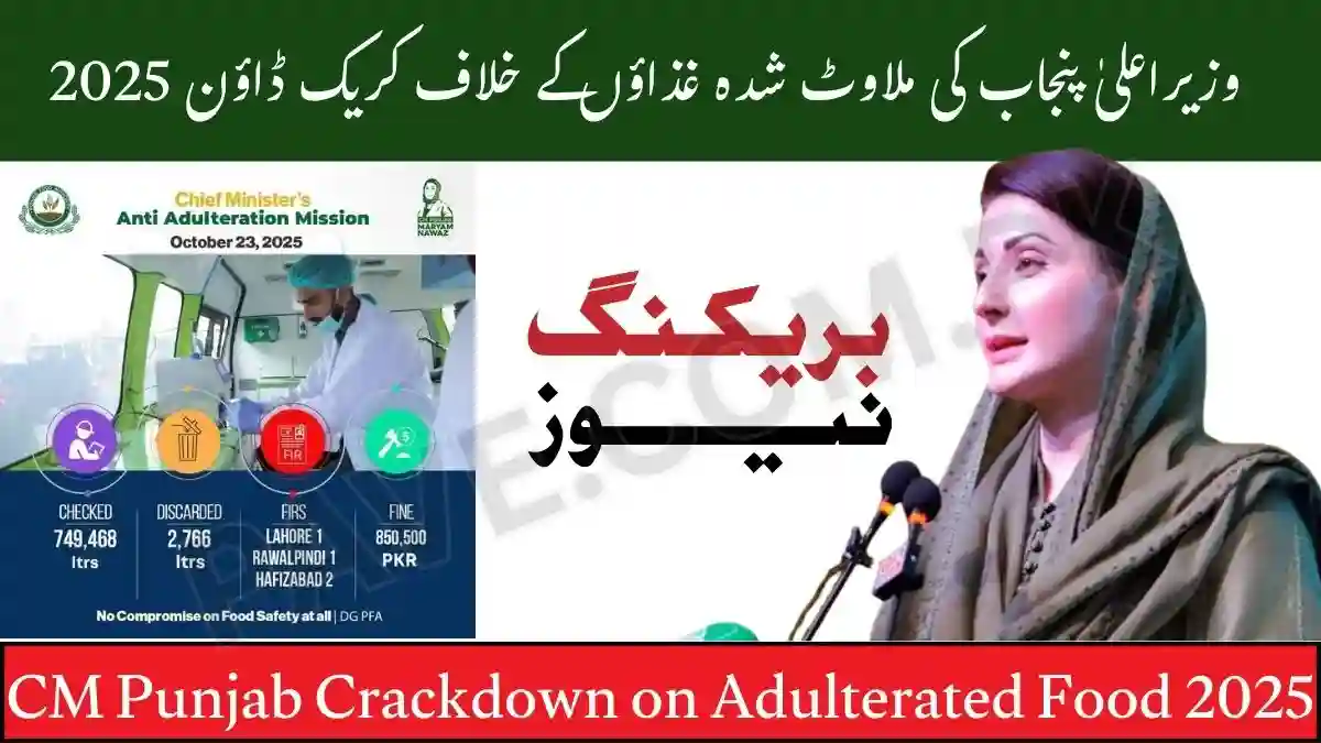 CM Punjab Crackdown on Adulterated Food 2025