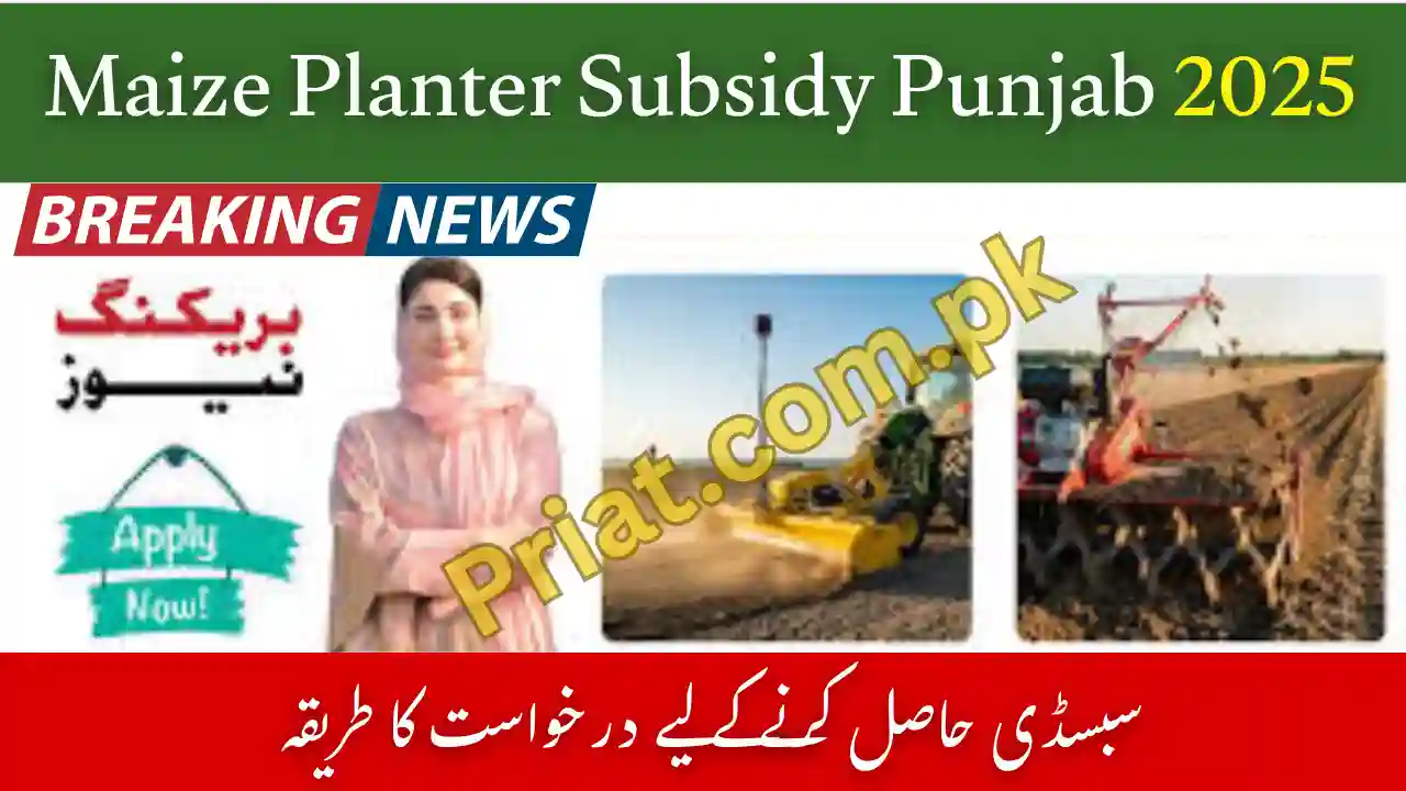 Maize Planter Subsidy Punjab 2025