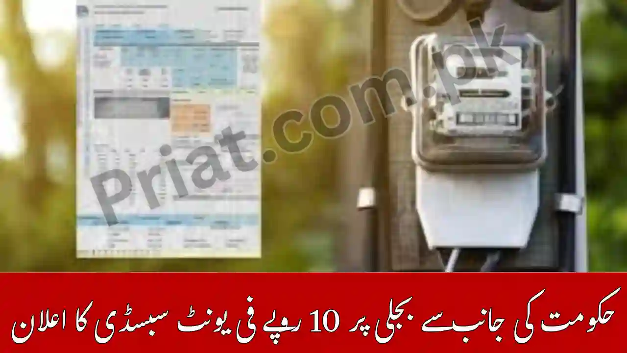 Pakistan Govt Announces Rs. 10 Per Unit Electricity Relief for Industries & Farmers 2025