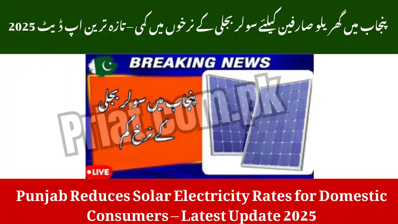 Punjab Reduces Solar Electricity Rates for Domestic Consumers