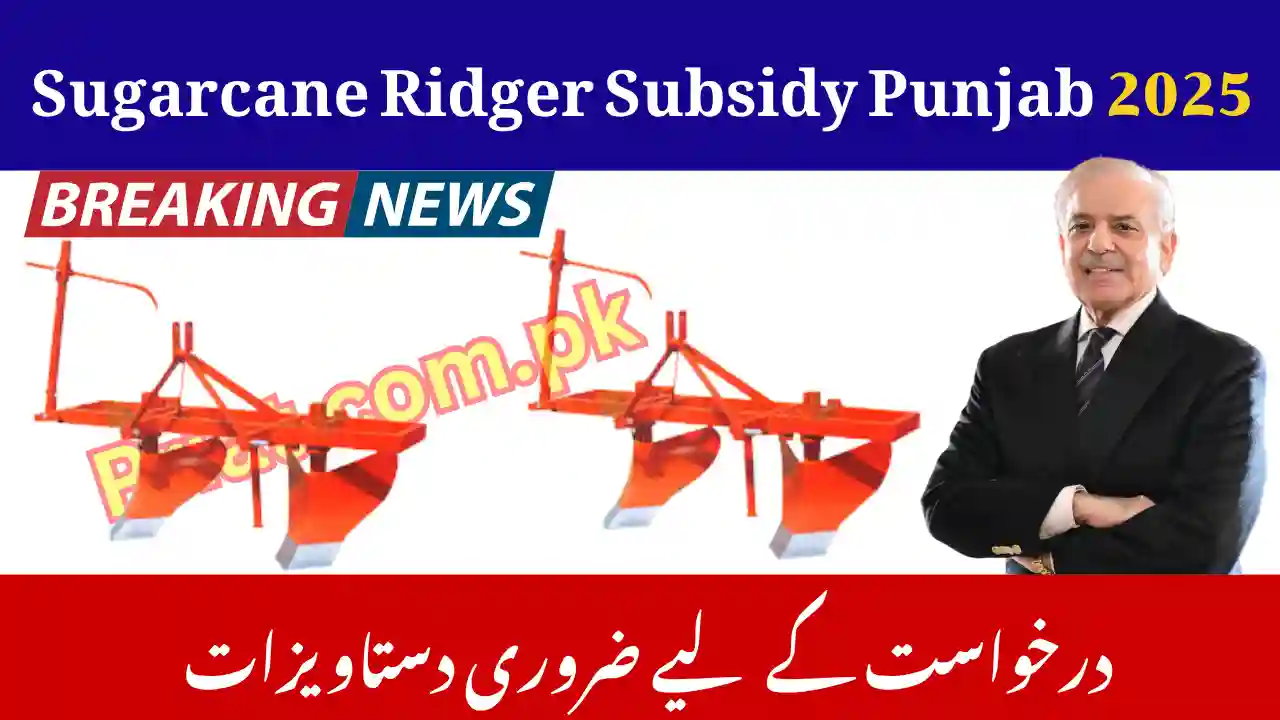 Sugarcane Ridger Subsidy Punjab 2025