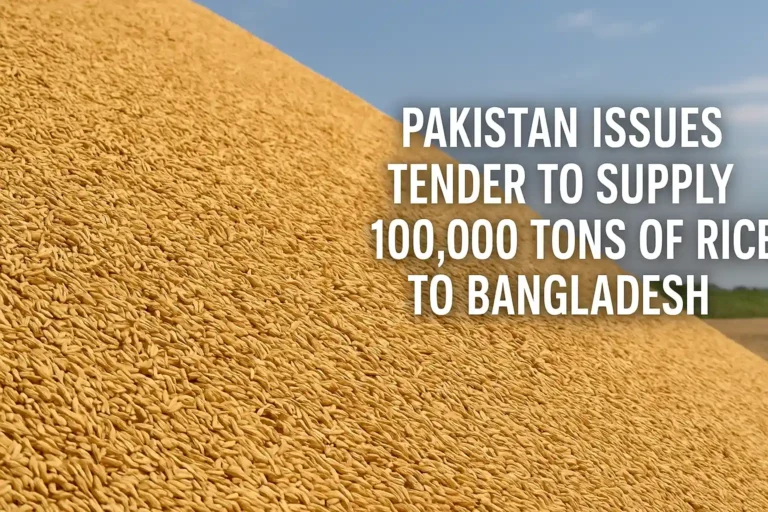 Pakistan Announces Tender to Export 100,000 Tons of Rice to Bangladesh