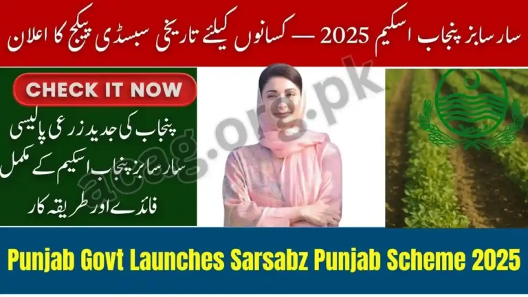 Punjab Govt Launches Sarsabz Punjab Scheme 2025