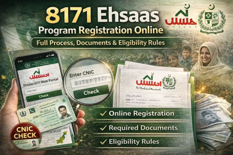 8171 Ehsaas Program Registration Online – Full Process, Documents & Eligibility Rules
