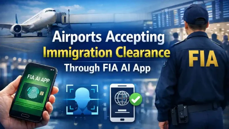Airports Accepting Immigration Clearance Through FIA AI App