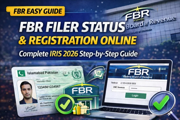 FBR Filer Status Check Online & FBR Registration Online – Complete FBR IRIS 2026 Step-by-Step Guide