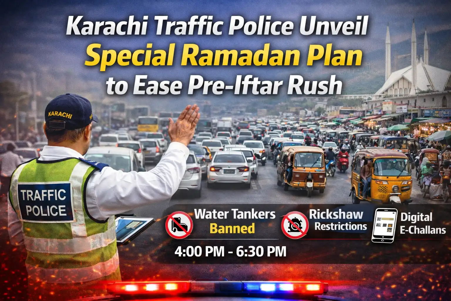 Karachi Traffic Police Unveil Special Ramadan Plan to Ease Pre-Iftar Rush
