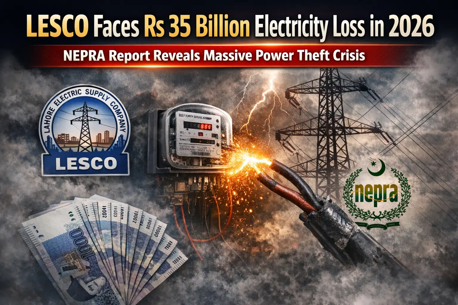 LESCO Faces Rs 35 Billion Electricity Loss in 2026 – NEPRA Report Reveals Massive Power Theft Crisis