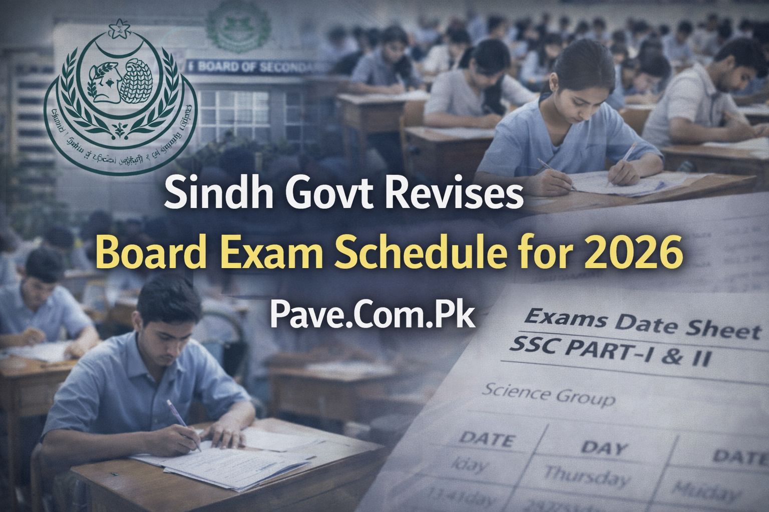 Sindh Govt Revises Board Exam Schedule for 2026