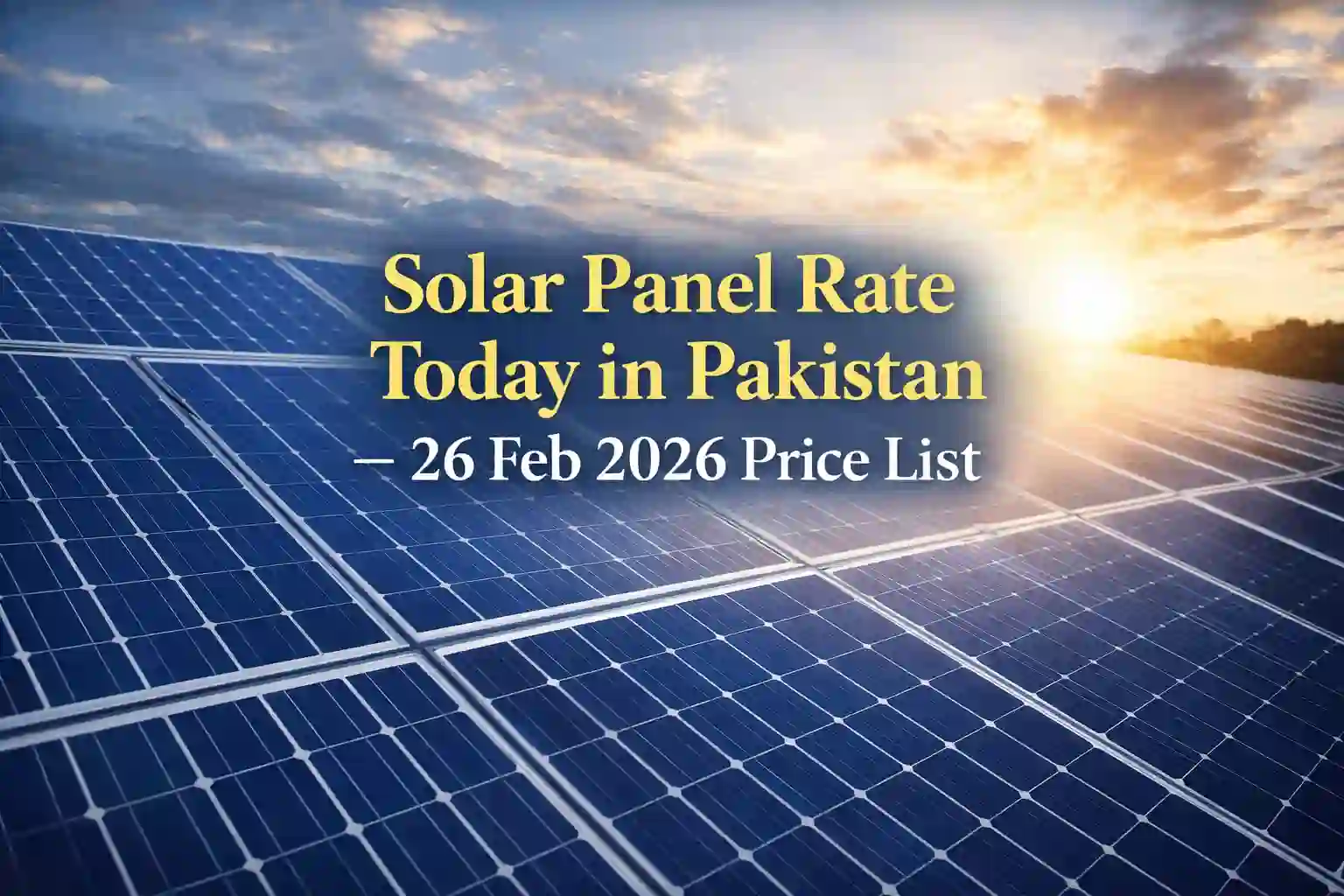 Solar Panel Rate Today in Pakistan