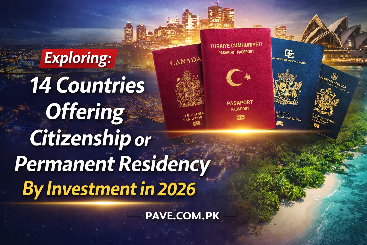 14 Countries Offering Citizenship or Permanent Residency By Investment in 2026