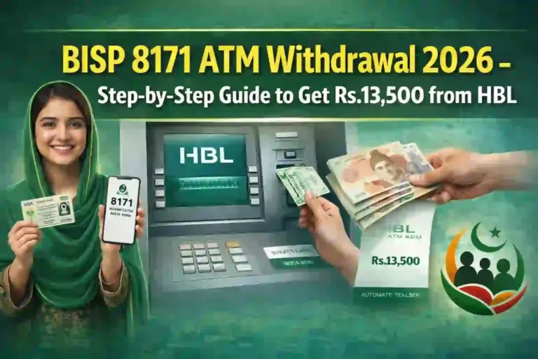 BISP 8171 ATM Withdrawal 2026 – Step-by-Step Guide to Get Rs.13,500 from HBL