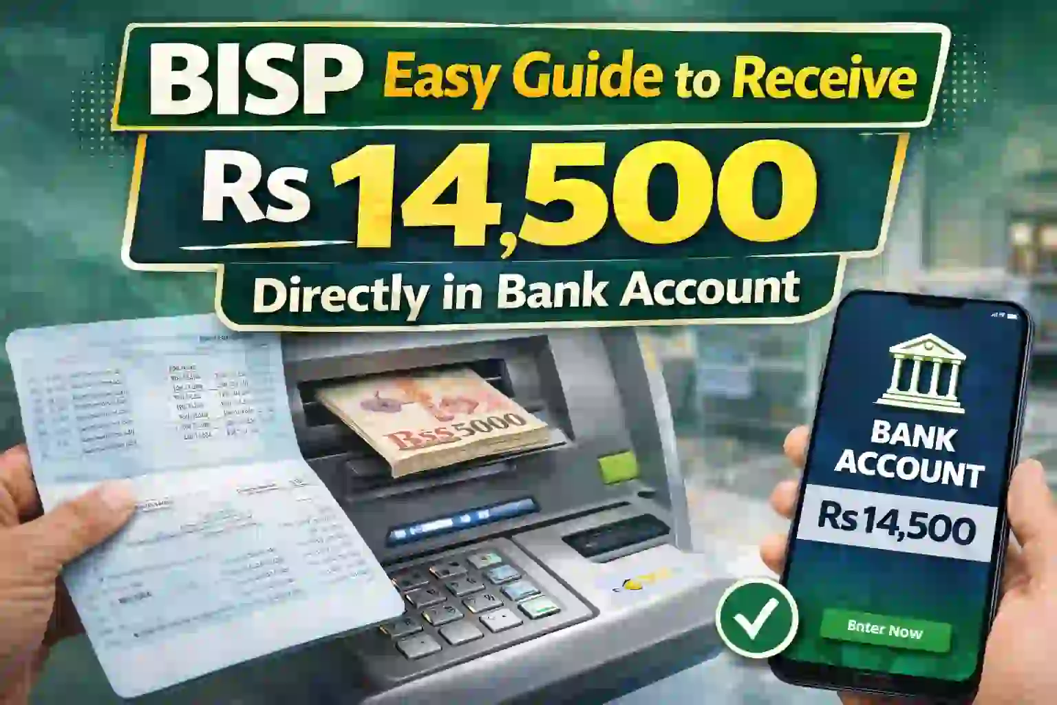 BISP Payment 2026 Rs 14500 Bank Transfer Guide CNIC Check