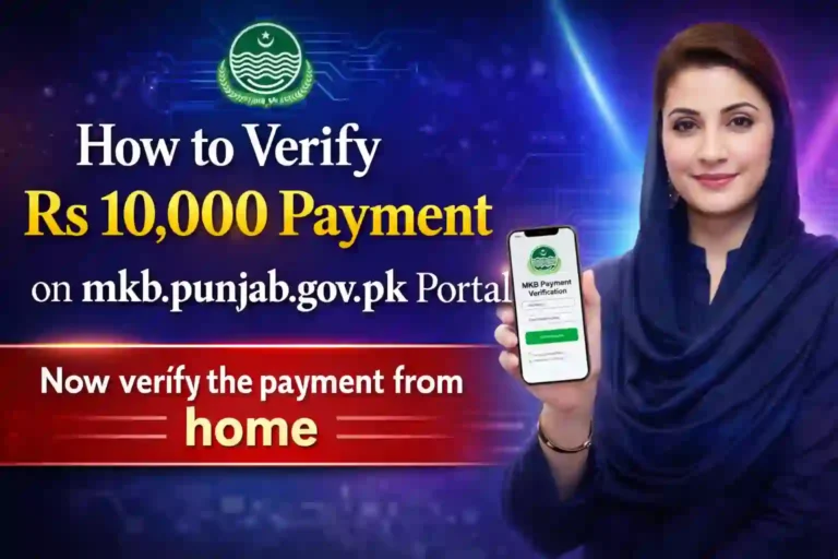 How to Verify Rs 10,000 Payment on mkb.punjab.gov.pk Portal