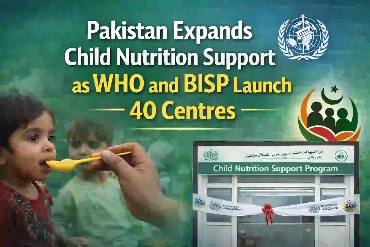 Pakistan Expands Child Nutrition Support as WHO and BISP Launch 40 Centres