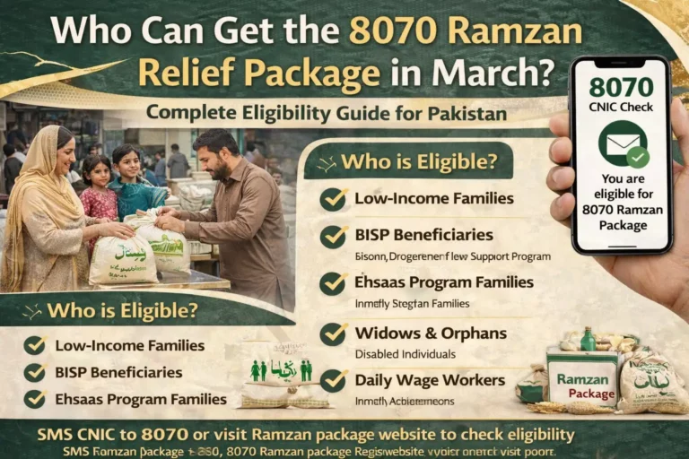 Who Can Get the 8070 Ramzan Relief Package in March